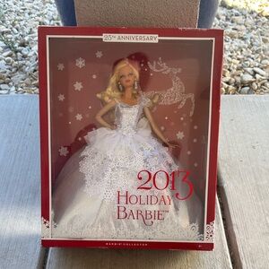 Barbie 25th Anniversary Holiday Doll in White Gown